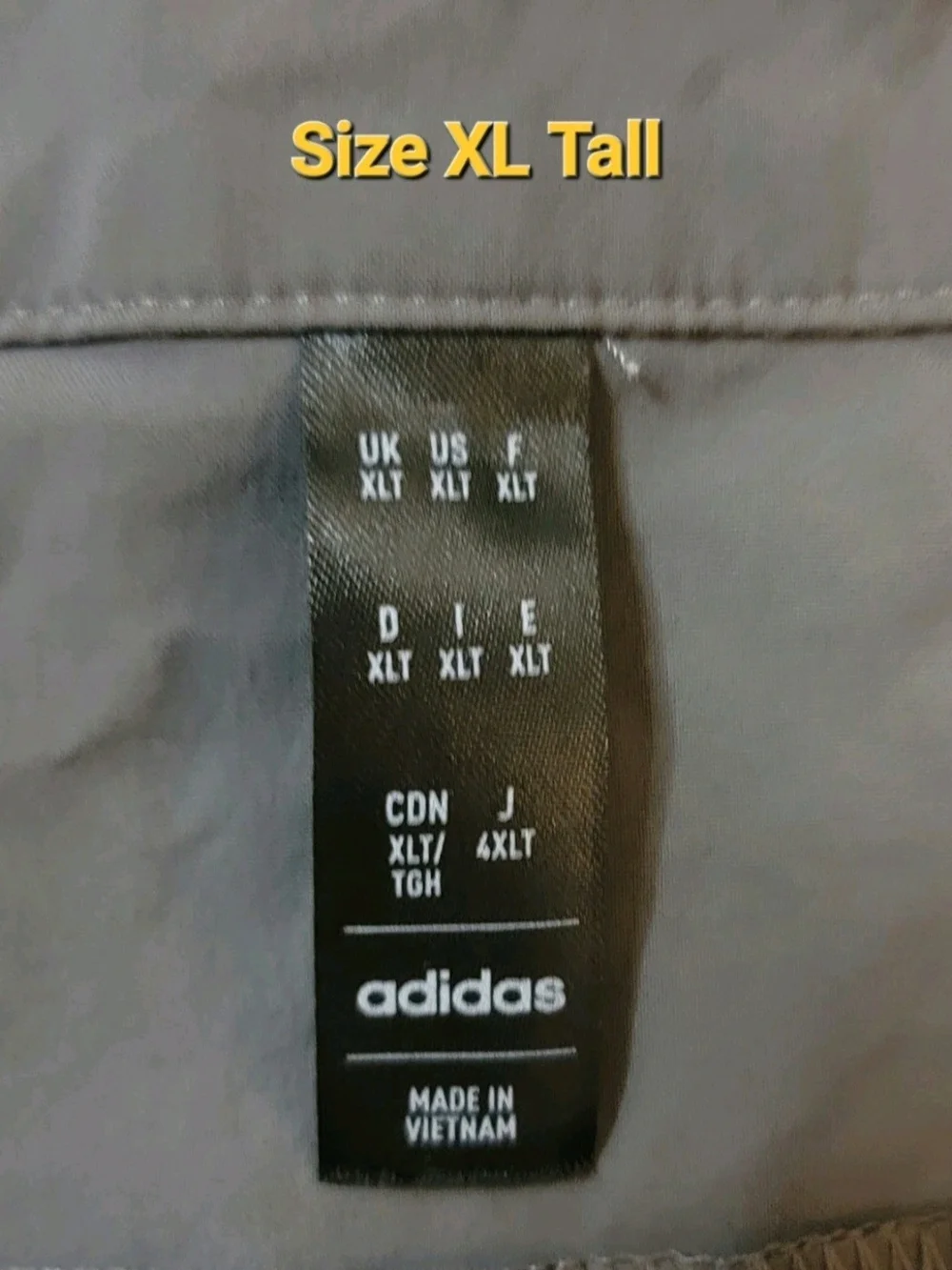 Adidas Gray Black Terrex Utilitas Hiking Zip-Off Pants Men's XLT TALL 41×32